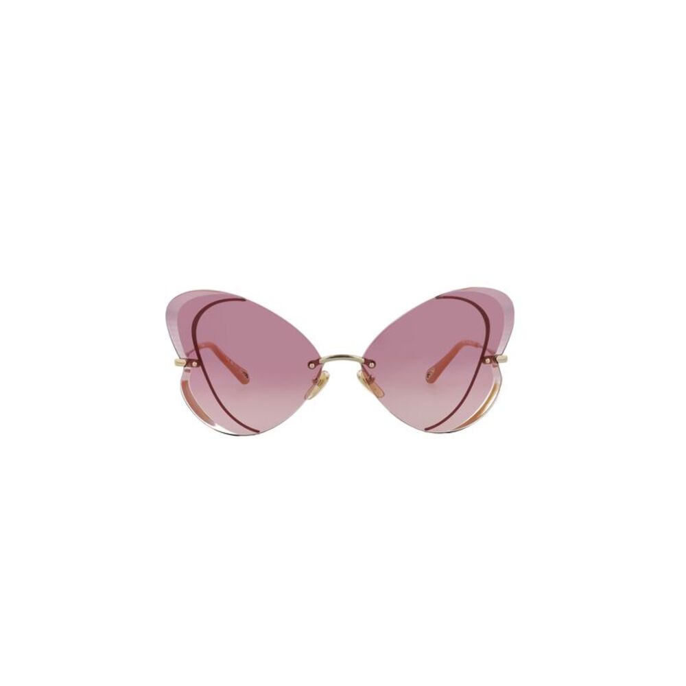 Chloé Cat Eye-Frame Metal Sunglasses Gold Womens